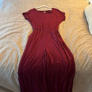 Maroon jumpsuit